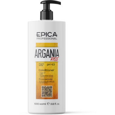 Argania Rise ORGANIC Кондиционер для придания блеска с маслом арганы, 1000 мл.