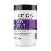 Cold Blond Маска с фиолетовым пигментом, маслом макадамии и экстрактом ромашки, 1000 мл.