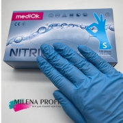 MediOK, Перчатки нитрил размер XS, голубой 