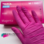 MediOK, Перчатки нитрил размер S, MAGENTA