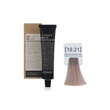 Крем-краска для волос INCOLOR (10.21 Перламутрово-пепельный супер светлый блондин) | Insight ( 100 мл ) 