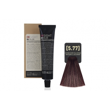 Крем-краска для волос INCOLOR (5.77 Фиолетовый интенсивный светло-коричневый) | Insight ( 100 мл )