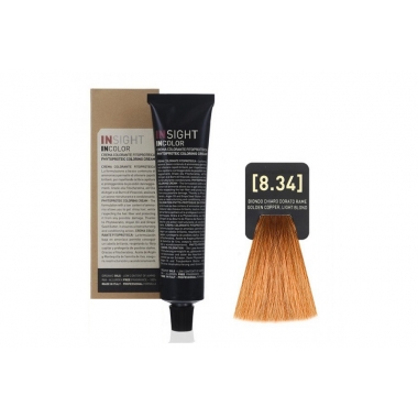 Крем-краска для волос INCOLOR (8.34 Золотисто-медный светлый блондин) | Insight ( 100 мл ) 