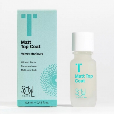 SOULnails, Matt Top Coat (12,5 мл)